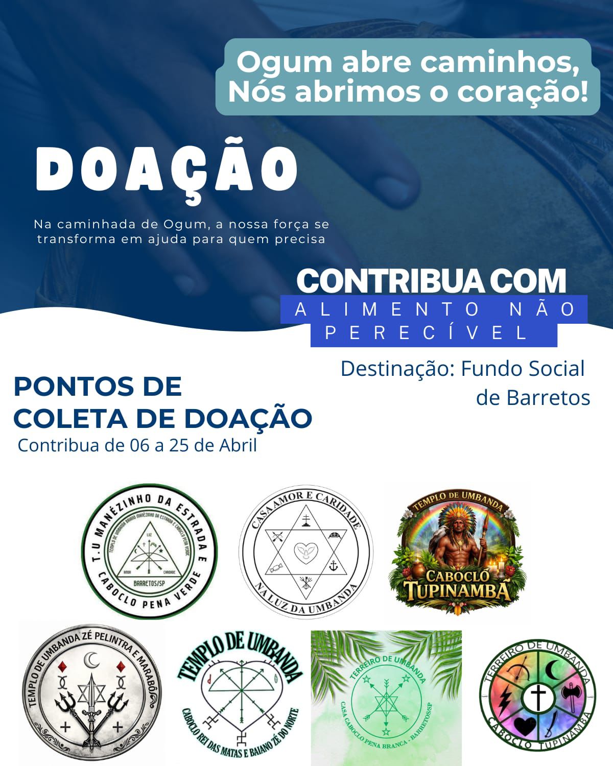 Fé que se transforma em alimento: Caminhada de Ogum promove campanha solidária em Barretos
